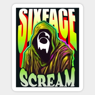 Scream VI (Scream 6) ghostface sixface horror movie graphic design Sticker